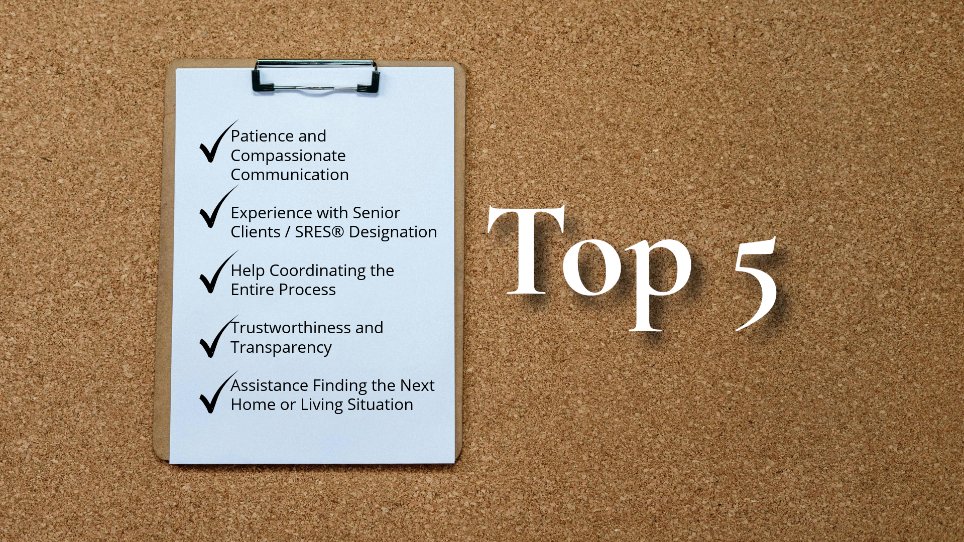 Top 5 Things Seniors Want From Their Realtor